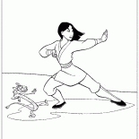Dragón entrena Mulan