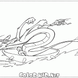 Mushu y el cricket en el agua