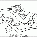 Tom y Jerry en la playa