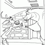 Ciervo ofrece un poco de fruta