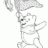 Winnie atrapa mariposa