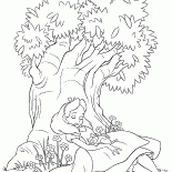 Alice se había quedado dormida bajo el árbol