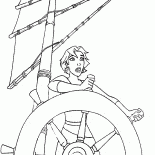 Marina en el timón