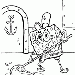 Bob Esponja en el trabajo