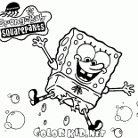 Bob Esponja es feliz