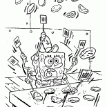 Bob Esponja en la cocina