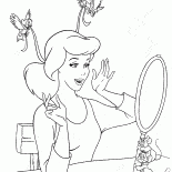 Cenicienta delante del espejo