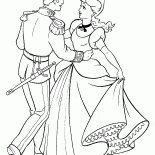 Cenicienta y el príncipe en el baile
