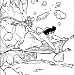 Piedra caer de una montaña