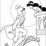 Aladdin en la alfombra