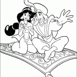 Aladdin y Jasmine en el viaje