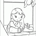 Lilo en la puerta