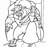 Belle camina con un monstruo