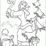 Belle encontró un árbol de Navidad