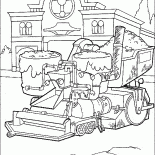 Extendedora de asfalto en una Provincia