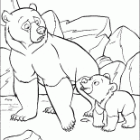 Kenai y Koda sumido en sus pensamientos