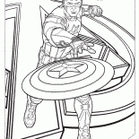 Capitán América en la acción