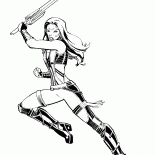 Gamora en la batalla