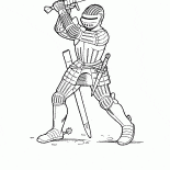Caballero con una espada de dos manos