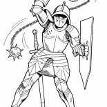 Caballero con una maza