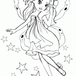 Princesa de hadas en vuelo