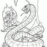 La caza de serpiente gigante