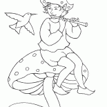 Elf tocando la flauta