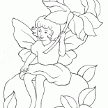 Hada debajo de la flor