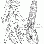 Muchacha con una bicicleta