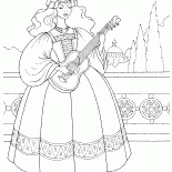 Princesa con una guitarra