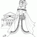 Princesa con un ramo