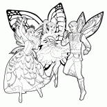 Mariposas de hadas se divierten