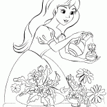 Princesa riega las flores
