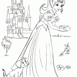 Princesa alimenta el cachorro
