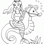 Sirena y caballito de mar