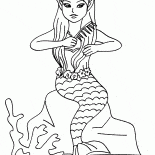 Sirena peinándose