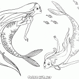 Sirenas nadando
