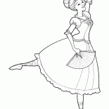 Bailarín con un ventilador
