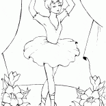 Bailarina y flores