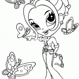 Una niña y una mariposa
