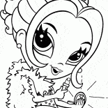 La muchacha corrige maquillaje