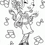 La niña canta