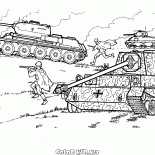 T-34 en una batalla