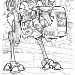 Caminando equipamiento policial