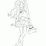 Barbie en un vestido corto