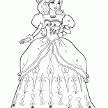 Barbie en el vestido exuberante