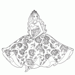 Barbie en un hermoso vestido