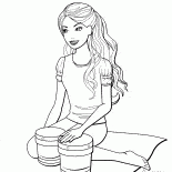 Barbie toca la batería