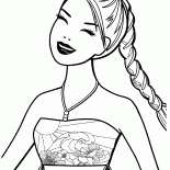 Barbie con hermosa trenza