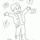 Caída de las hojas de otoño